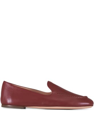 AGL Amelia stitch-detail loafers - Brown