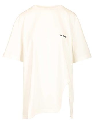 The Attico Light Jersey T-Shirt Bianco-Donna
