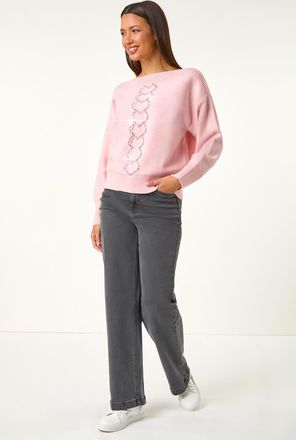 Roman Boat Neck Sparkly Jumper