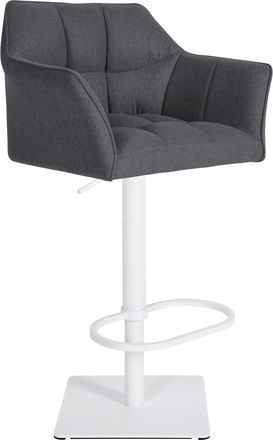 Clp Clp - Taburete De Bar Damaso Funda De Fieltro Gris Blanco