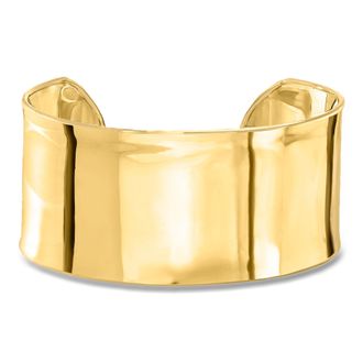 Ross-Simons Italian 14kt Yellow Gold Wide Cuff Bracelet