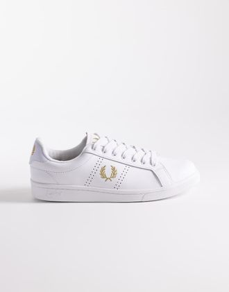 Fred Perry B721 - Sneakers in pelle bianche con logo-Bianco