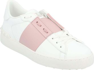 Valentino Womens Calfskin Leather Open Sneaker (Authentic Pre-Loved)
