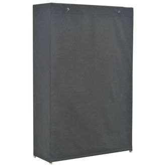 Berkfield Home Decorative 3-Tier Wardrobe Grey 110x40x170 cm Fabric | Size: 110 x 40 x 170 cm