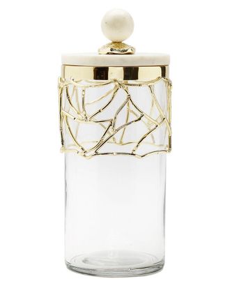 Alice Pazkus Glass Canister with Marble Lid
