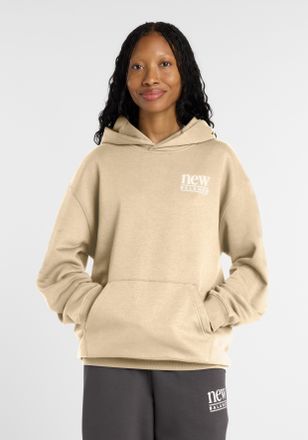 New Balance Kapuzensweatshirt NEW BALANCE, Damen, Gr. XXL, toasted sesa, Obermaterial: 60% Baumwolle, 40% Polyester, normal, Rundhals, Sweatshirts Kapuzensweatshi