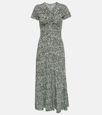 Proenza Schouler White Label zebra-print keyhole maxi dress