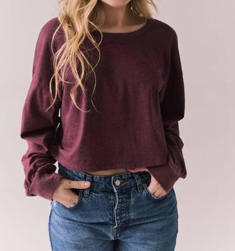 Chaser Hartt Long Sleeve Top In Fig