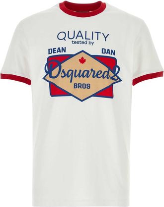 Dsquared2 White Cotton T Shirt