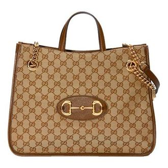 Gucci (WMNS) Gucci Horsebit 1955 Medium Tote Bag Beige 621144-GY5OG-8563