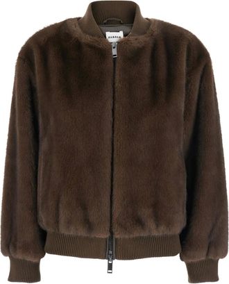 P.A.R.O.S.H. Bomber con pelliccia sintetica - Marrone