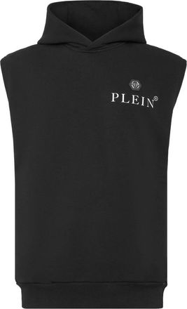Philipp Plein Hoodie Sleeveless Basic - Heren - Hoodies - Zwart - 2XL - Katoen - Hoodies & sweatvesten
