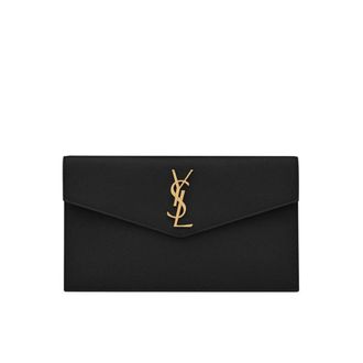 Saint Laurent Uptown Pouch - female - Saint Laurent - Clutches - Black - ONE SIZE - Bags