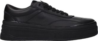 Jil Sander Black Leather Platform Womens Sneakers