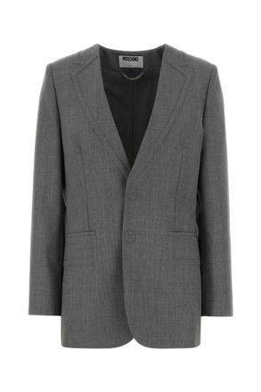 Moschino Grey Notched lapel Jacket
