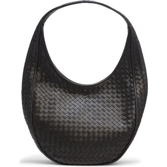 Bottega Veneta Small Ovetto Intrecciato Leather Shoulder Bag in 2094 Espresso-Brass V at Nordstrom