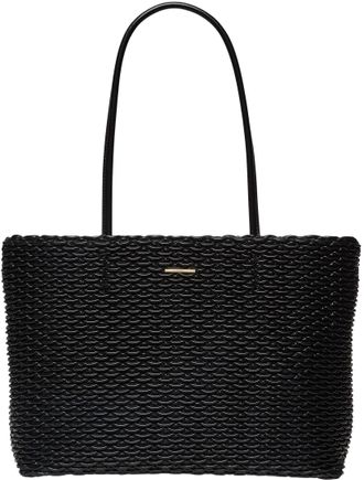 Calvin Klein Womens PLEATED TOTE LV04F3292G Tote, Black (Black), One Size