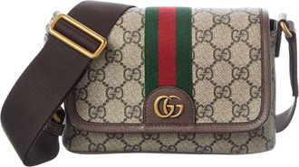 Gucci Ophidia Gg Supreme Canvas & Leather Mini Bag