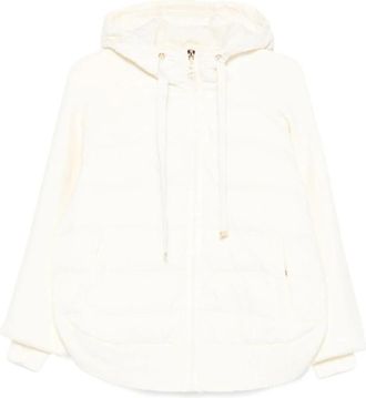 Twinset Witte Zijde & Nylon Jas - Dames - Winterjassen - Wit - XS - Nylon - Jassen