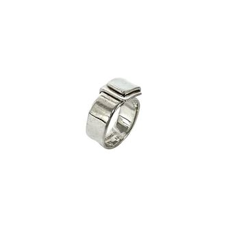Herm&egrave;s Silver Silver 925 Band Ring (Pre-Owned)