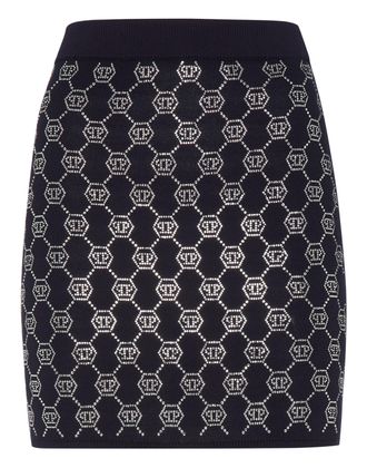 Philipp Plein Gebreide Minirok Monogram