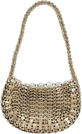 Paco Rabanne Moon Flip Crescent Metallic Bag