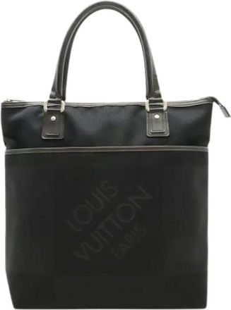 Louis Vuitton Pre-owned Tote Bags, female, Black, Size: ONE SIZE Pre-owned Damier Geant Canvas Tote Bag