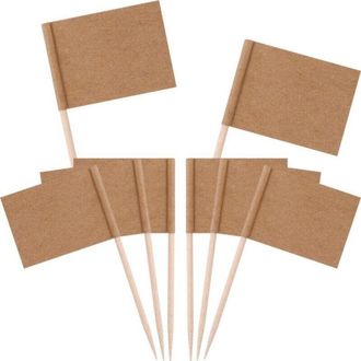 OEM Bandera Para Pinchos De Queso En Papel Kraft, 100 Uds., Marcadores Para Queso Y Tartas, Etiquetas De Queso En Papel Kraft Para Fiestas De Boda, Navida