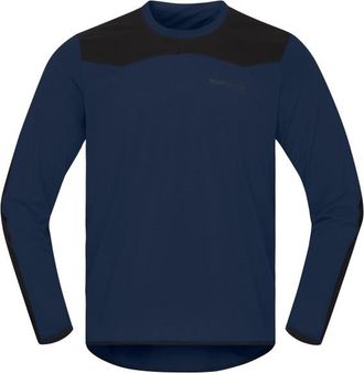 Norrøna Skibotn Equaliser Tech Long Sleeve Velotrikot für Herren | blau