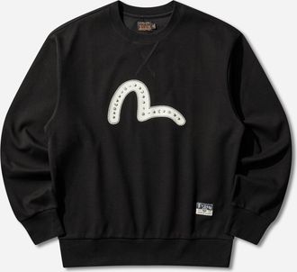 Evisu Men s Seagull Rivet Sweatshirt Black