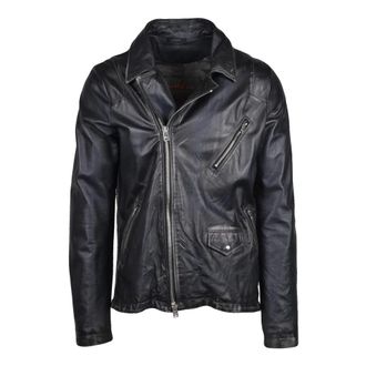 Giorgio Brato Chiodo Jacket - Heren - Leren en Su&egrave;de Jassen - Zwart - XL - Leer - Jassen