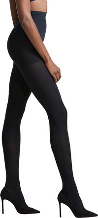 Commando Ultimate Opaque Control Tights | Smoothing Waistband | Comfortable Hosiery | Womens Tights for Dresses & Skirts, Black, S