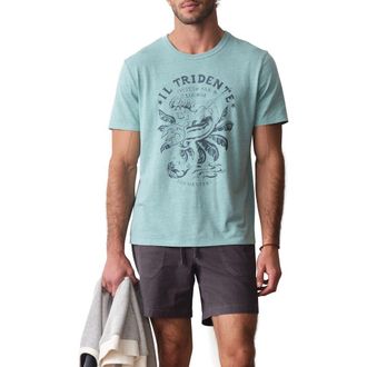 Marine Layer Hemp & Cotton Graphic T-Shirt in Latigo Bay at Nordstrom, Size Xx-Large