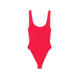 Hunza G One-piece, female, Red, Size: ONE SIZE Square Neck Swim