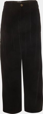 Sandro Black Gabardine Straight Leg Formal Trousers
