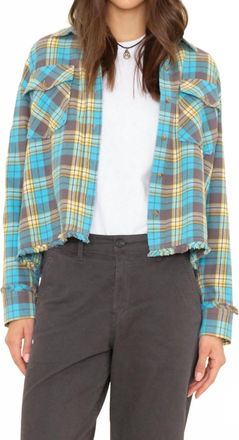 Xirena Ian Shirt In Turquoise/ Yellow