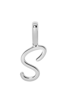 Made by Mary Script Initial Charm Silver in Silver Initial S at Nordstrom