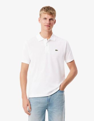 Lacoste Mens Lacoste Classic Fit L.12.12 Mens Short Sleeve Polo Shirt - White 001 - Size: 44