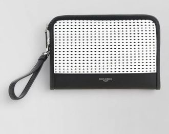 Dolce & Gabbana atene patterned rectangular clutch bag wrist strap