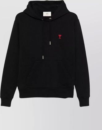 Ami ribbed jersey hoodie