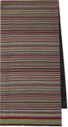Paul Smith Signature Stripe Wool And Silk Scarf