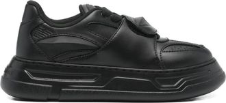 Emporio Armani Black Leather Sneakers