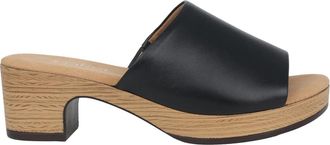 Gabor Leren Sandalen met Hoge Hak - Dames - Muiltjes - Zwart - 36 EU - Leer - Schoenen