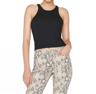 Frame Denim Rib Camisole In Noir