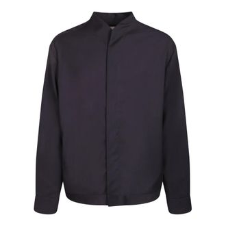 Costumein Kraagloos Overhemd - Heren - Zomerjassen - Blauw - M - Katoen - Jassen