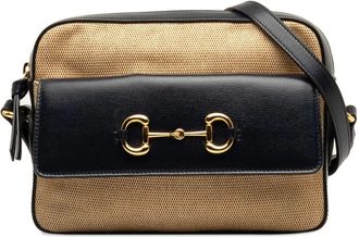 Gucci Pre-owned Cross Body Bags, female, Brown, Size: ONE SIZE Pre-owned The Horsebit 1955 Flap Pocket Camera Bag