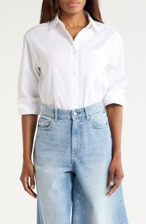 DL1961 Faye Button-Up Shirt in White Poplin at Nordstrom Rack, Size X-Small