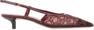 Gucci Pumps, female, Red, Size: 7 1/2 US Crystal Slingback Pump
