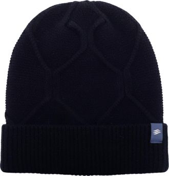 United By Blue The Softest Ultra cozy Yak Yarn with Diamond Cable Knit Beanie in Navy at Nordstrom