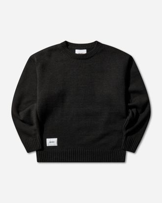 Wtaps Men s AFA Crewneck Sweater Black